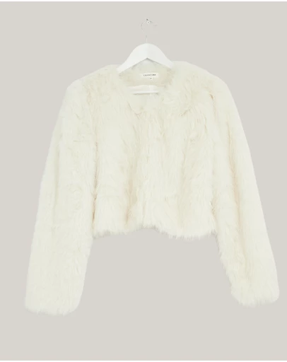 Revibe - Repaired CHANCERY Noel Faux Fur Jacket - AU 12