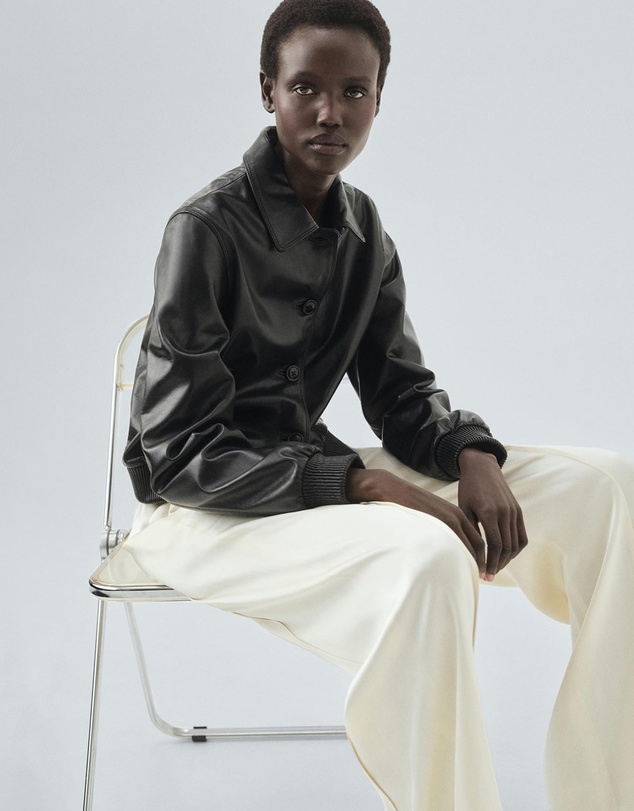 M.N.G - 100% Leather Bomber Jacket