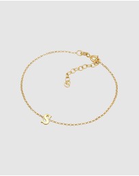 Elli Jewelry - Bracelet Pendant Letter S Basic in 925 sterling silver Gold Plated