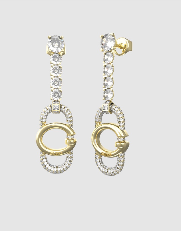 GUESS - Gold-Tone Oh My G Pendant Earrings