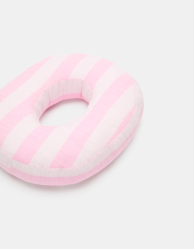 Seed Heritage - Pink Stripe Initial Cushion