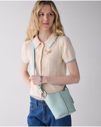 Kate Spade - Halo Fine Grain Leather And Suede Mini Bucket Bag