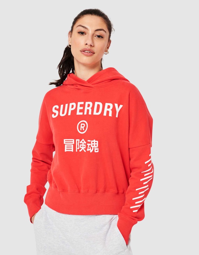 Superdry - Code Core Sport Crop Box Hoodie