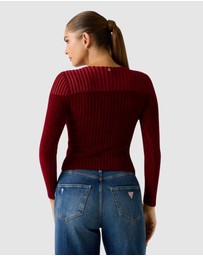 GUESS - Rowena Rib Chenille Sweater