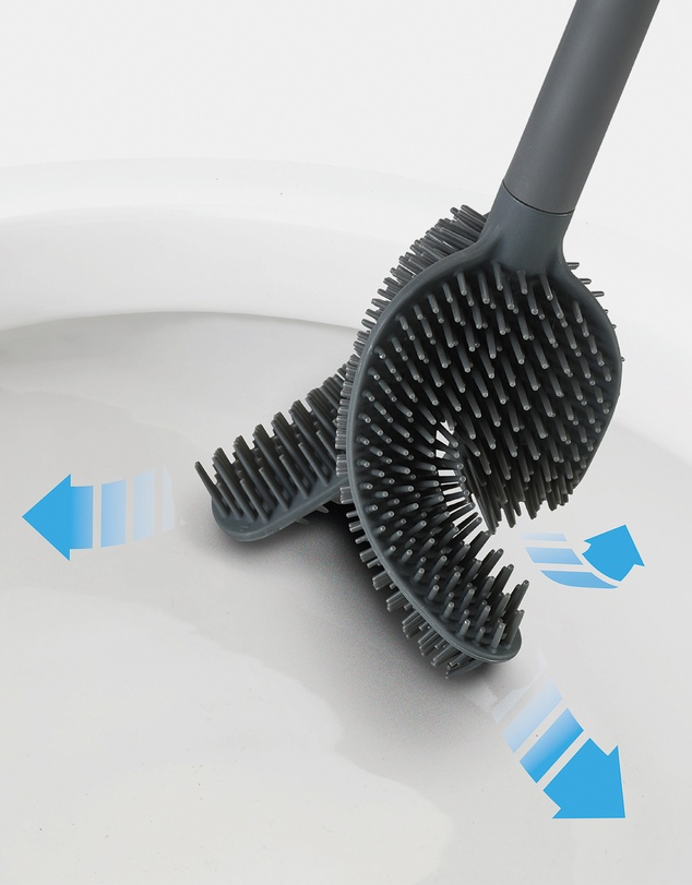 Joseph Joseph - Flex™ 360 Luxe Advanced Toilet Brush with Stainless Steel Finish