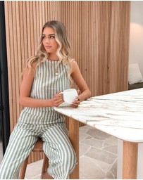 Esther & Co - Lizo Top - Khaki Stripe