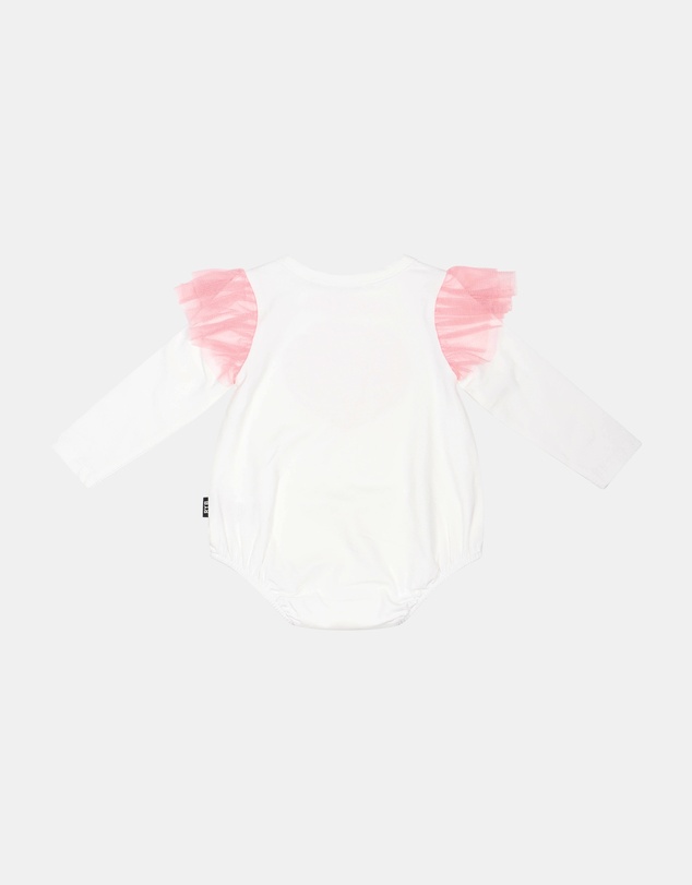 Rock Your Baby - Be Cool Hunny Bunny Long Sleeve Frill Bubble Bodysuit