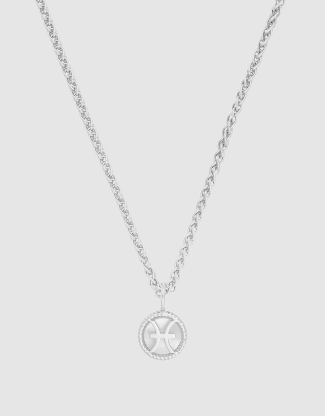 Wanderlust + Co - Pisces Zodiac Mother of Pearl 925 Sterling Silver Pendant