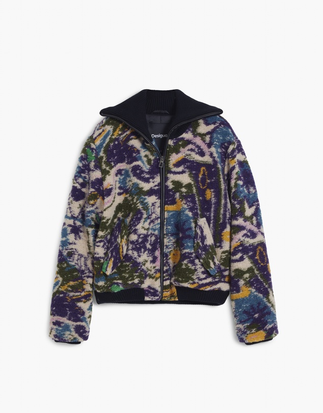 Desigual - Heathered bomber jacket