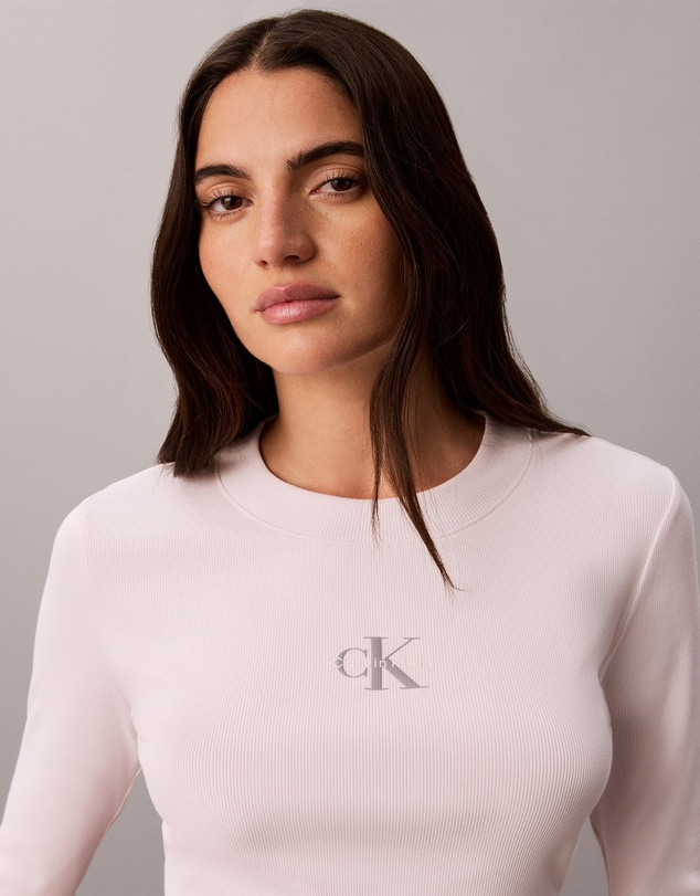 Calvin Klein Jeans - Monogram Logo Long Sleeve Baby Tee