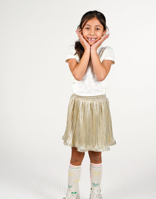 B.Nosy - Roza Metallic Pleated Skirt - Kids-Teens