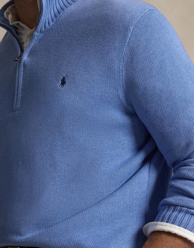Polo Ralph Lauren - Big & Tall - Cotton Quarter-Zip Sweater - ICONIC EXCLUSIVE