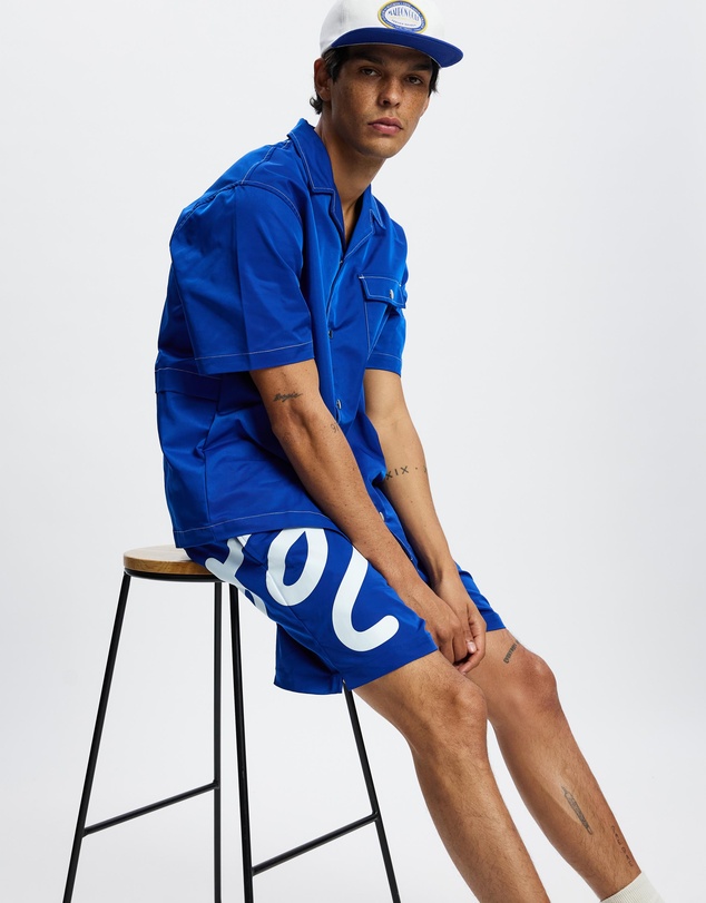 Malbon - Menton Nylon Camp Collar Shirt