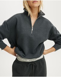 Cotton On Body Active - Plush Half Zip Sweatshirt