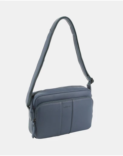 Milleni - Milleni Leather Ladies Multi-Zip Cross-Body Bag