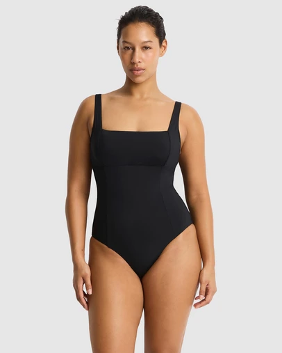 Sea Level Australia - Essentials Edit Square Neck Panelled Underwire One Piece