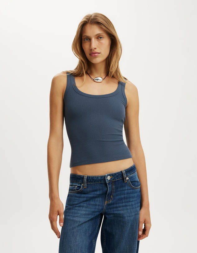 Cotton On - Blake Rib Scoop Tank