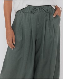 ALEXANDRA - Teri Pants Dusty Green