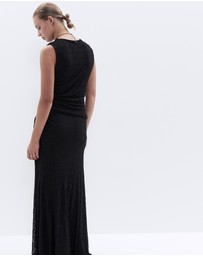 UNISON - Lace Ruched Maxi Skirt