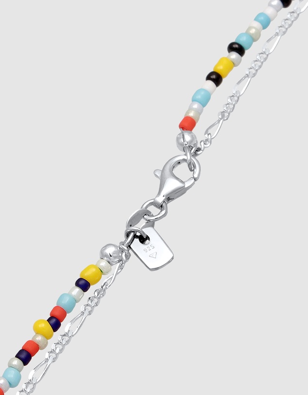 Kuzzoi - ICONIC EXCLUSIVE - Layered Necklace with Beads in 925 Sterling Silver