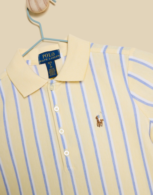 Polo Ralph Lauren - Striped Oxford Mesh Polo Dress - Teens