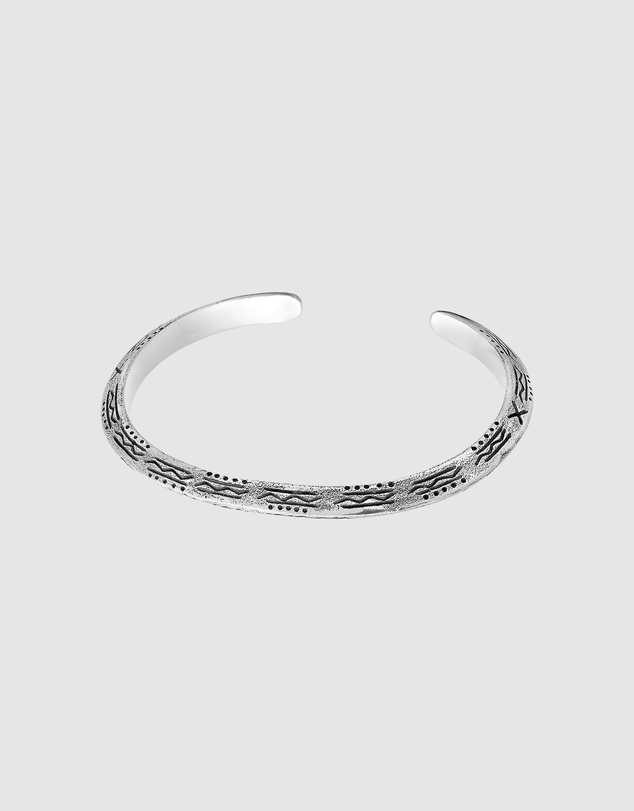 Haze & Glory - ICONIC EXCLUSIVE - Azetec Bangle in Oxidised 925 Silver