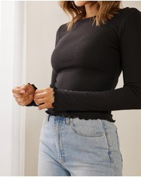 Atmos&Here - Bianca Ribbed Detailed Top