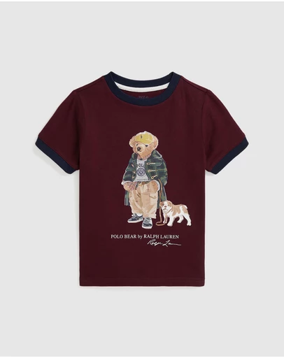 Polo Ralph Lauren - Polo Bear Cotton Ringer Tee - Kids
