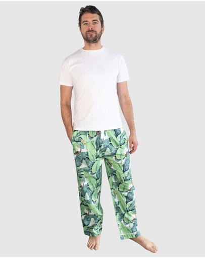 Sant And Abel - Men's Martinique® Green Banana Leaf PJ Pants