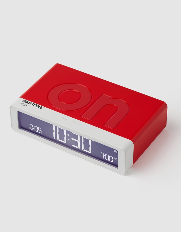 Lexon - Lexon GIFT Set PANTONE - Includes Mino+ Mini Speaker, Flip Classic Clock, Mina M Lamp, Thykho 3 Speaker - 2035 Red