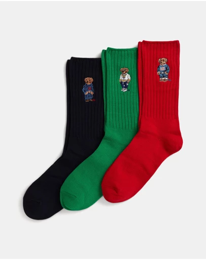 Polo Ralph Lauren - Polo Bear Cotton-Blend 3-Sock Gift Set