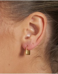 Izoa - Locked Huggie Earrings