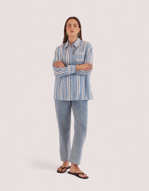 Sass - Nyx Piped Stripe Shirt