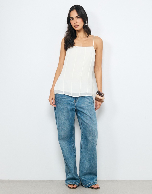 AERE - Lola Strappy Panel Cami Top