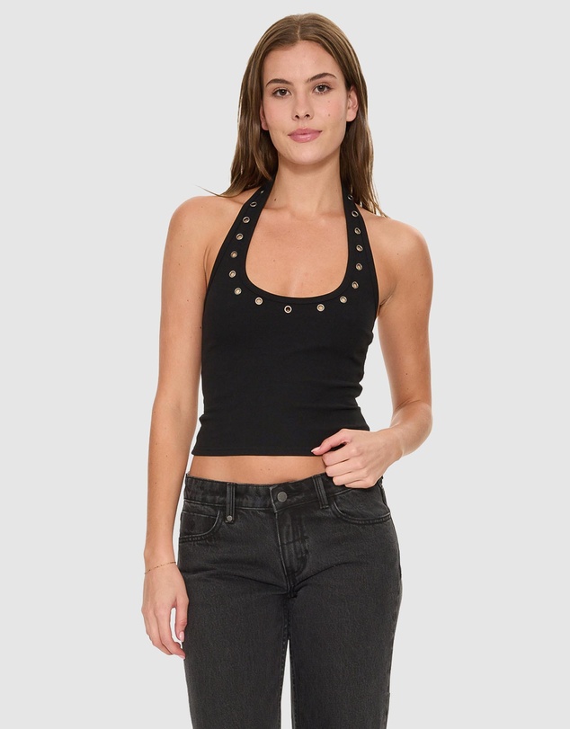 Thrills - Living Easy Eyelet Halter Top