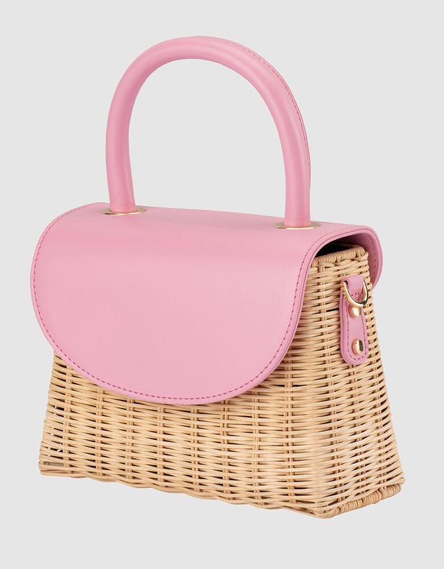 Olga Berg - Elle Wicker Top Handle