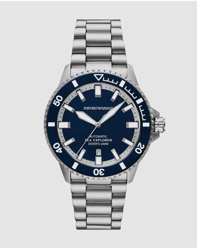Emporio Armani - Silver Tone Analogue Watch