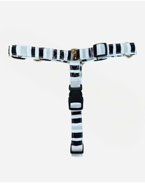 Mog & Bone - Hemp Dog Harness - Pebble Black Brush Stroke Print