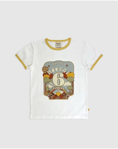 Banabae - Hip Hip Hooray Birthday Ringer Tee - 6 Year Old