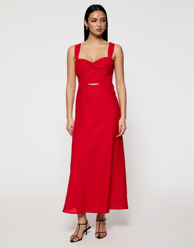 Lover - Neroli Twist Bust Midi Dress