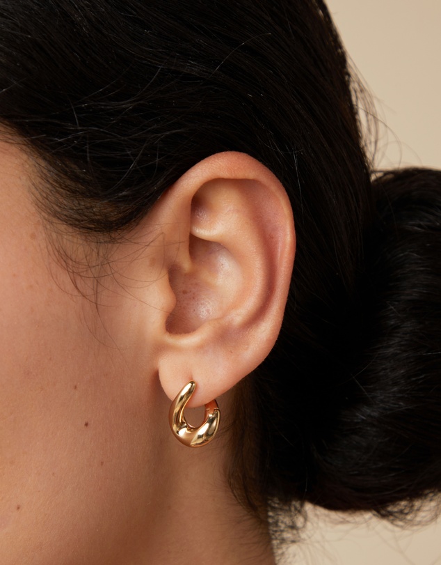 Astrid & Miyu - Molten 18ct Gold Plated Hoops