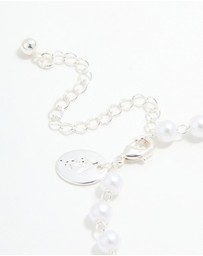 Lovisa - Silver Plated Pearl Double Bow Bracelet