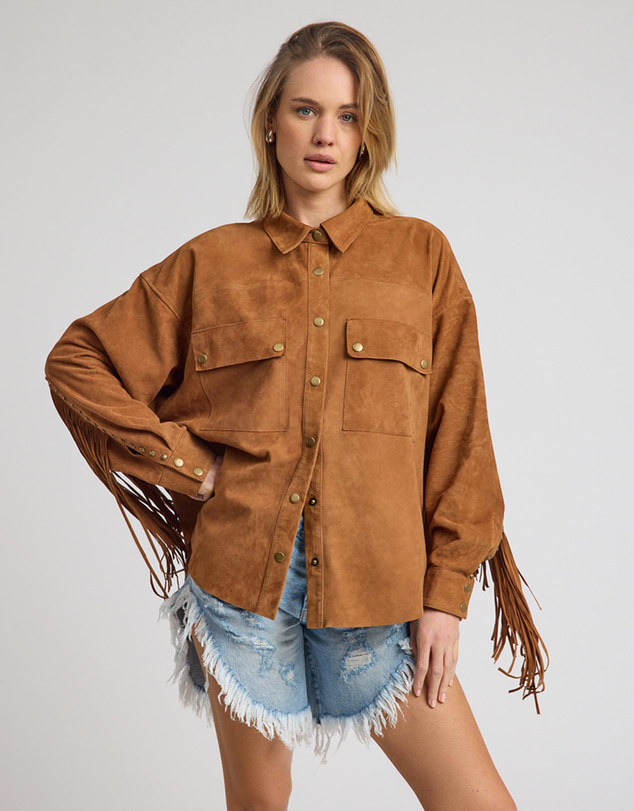 ONE TEASPOON - Daria Fringed Suede Jacket