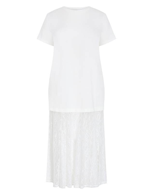 City Chic - Aura Lace Hem Dress