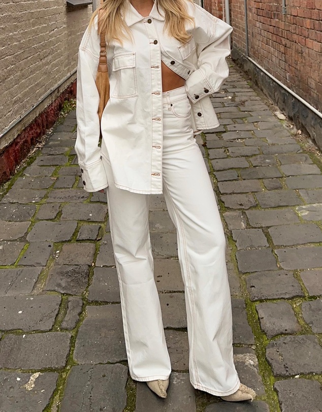 Dazie - London Fever High Waisted Wide Leg Jeans