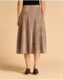 MVN - Faux Suede Midi Skirt