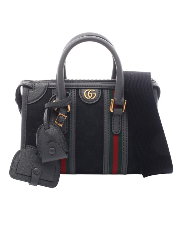 Pre-Loved by Azura Reborn - Pre-Loved Mini GG Canvas Web Bauletto Top Handle Bag