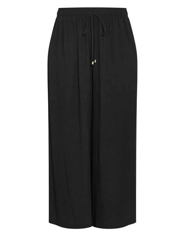 City Chic - Plus size Aria Relaxed Wide Leg Pant - black