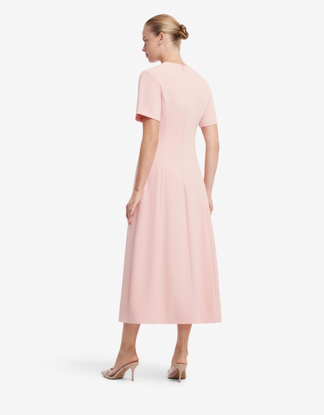 LEO LIN - Caroline Applique Short Sleeve Midi Dress