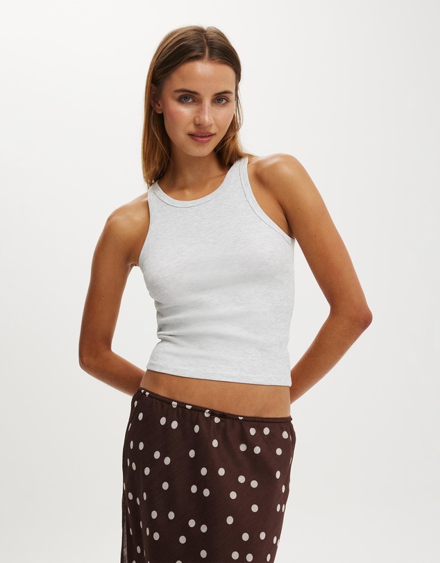 Cotton On - Goldie Rib High Neck Tank